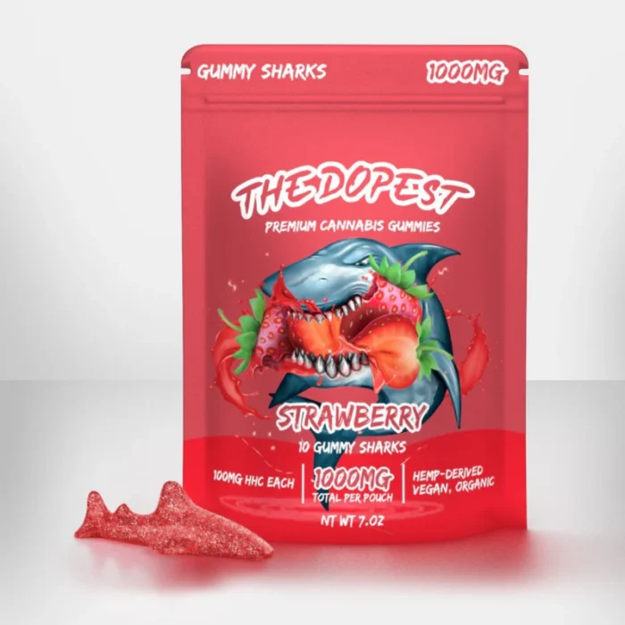 Strawberry Yola Sharks HHC Gummies - 1000MG