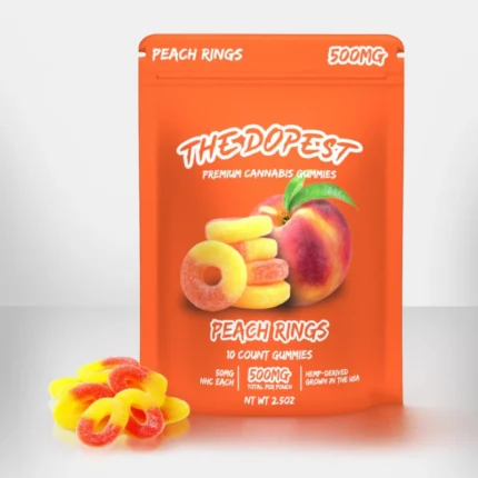 The Dopest HHC Gummies - Peach Rings 500MG