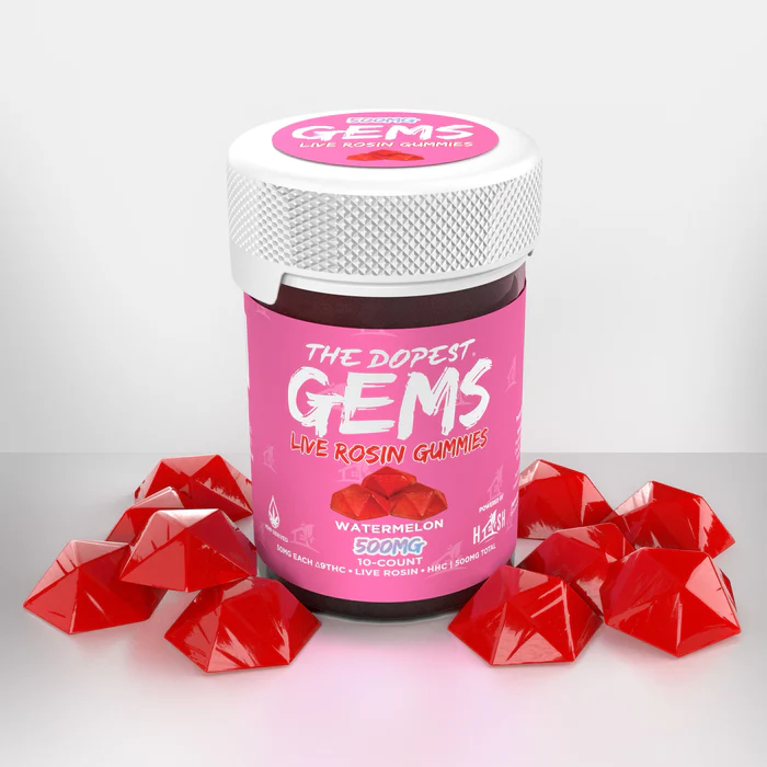 GEMS: Live Rosin Gummies by Hash House - 500mg gemstone gummies 10/per jar