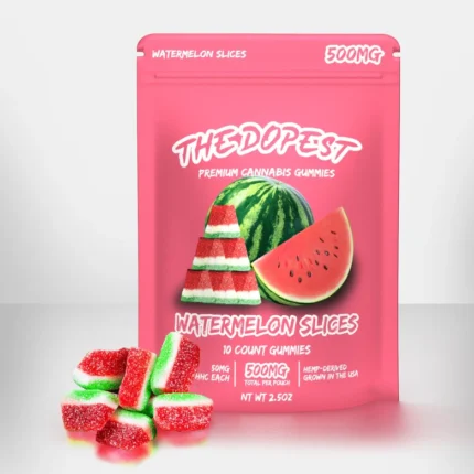 Edible Watermelon Slices HHC Gummies - 500MG